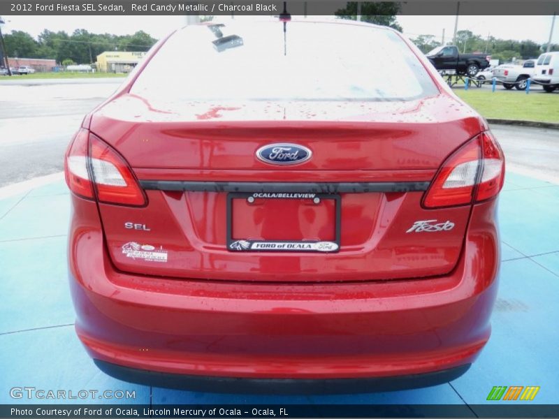 Red Candy Metallic / Charcoal Black 2012 Ford Fiesta SEL Sedan