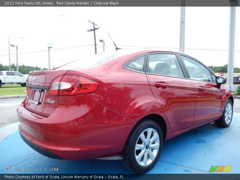 Red Candy Metallic / Charcoal Black 2012 Ford Fiesta SEL Sedan