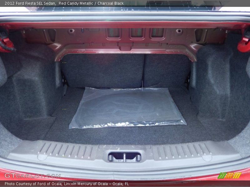 Red Candy Metallic / Charcoal Black 2012 Ford Fiesta SEL Sedan