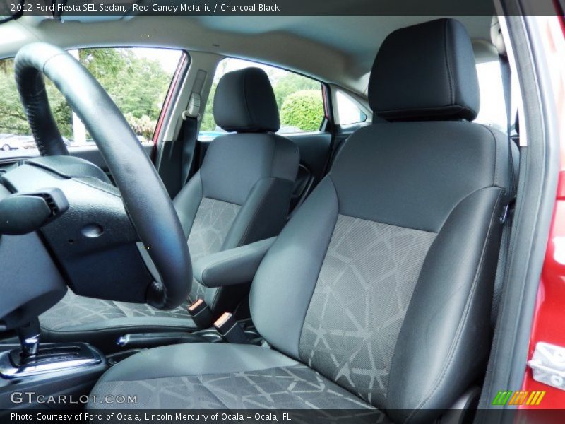 Red Candy Metallic / Charcoal Black 2012 Ford Fiesta SEL Sedan