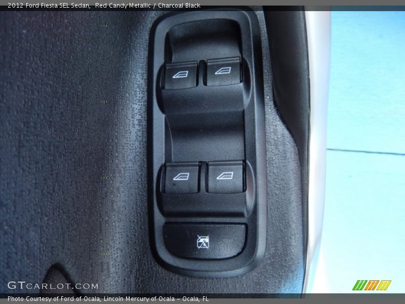 Red Candy Metallic / Charcoal Black 2012 Ford Fiesta SEL Sedan