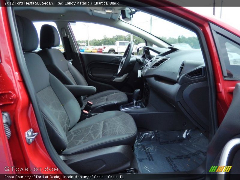 Red Candy Metallic / Charcoal Black 2012 Ford Fiesta SEL Sedan