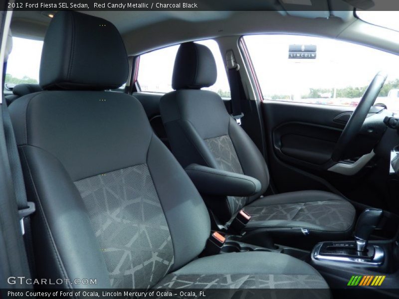 Red Candy Metallic / Charcoal Black 2012 Ford Fiesta SEL Sedan