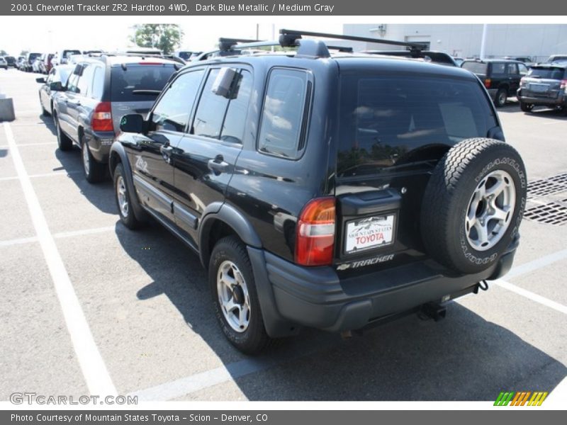 Dark Blue Metallic / Medium Gray 2001 Chevrolet Tracker ZR2 Hardtop 4WD