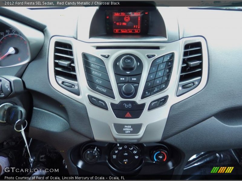 Red Candy Metallic / Charcoal Black 2012 Ford Fiesta SEL Sedan