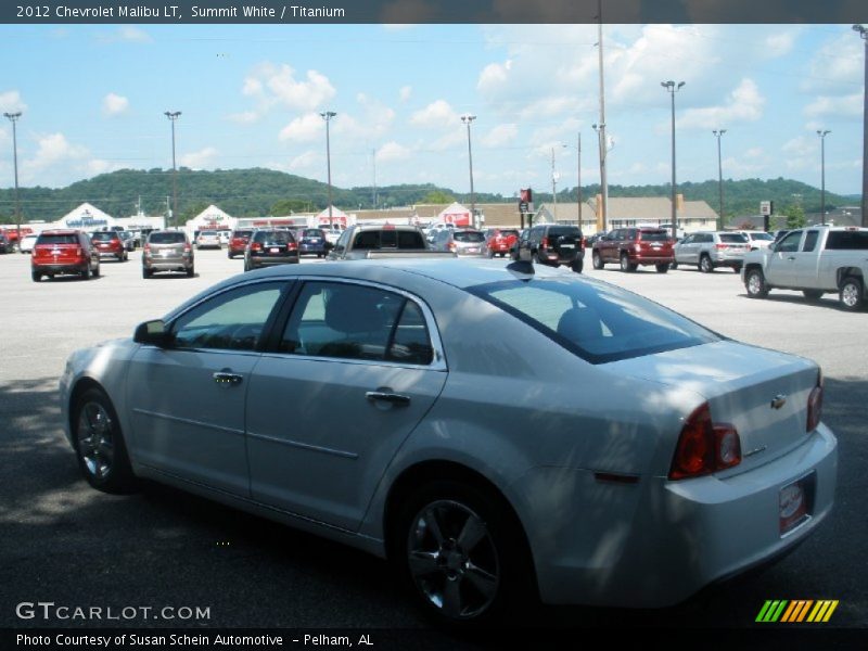 Summit White / Titanium 2012 Chevrolet Malibu LT