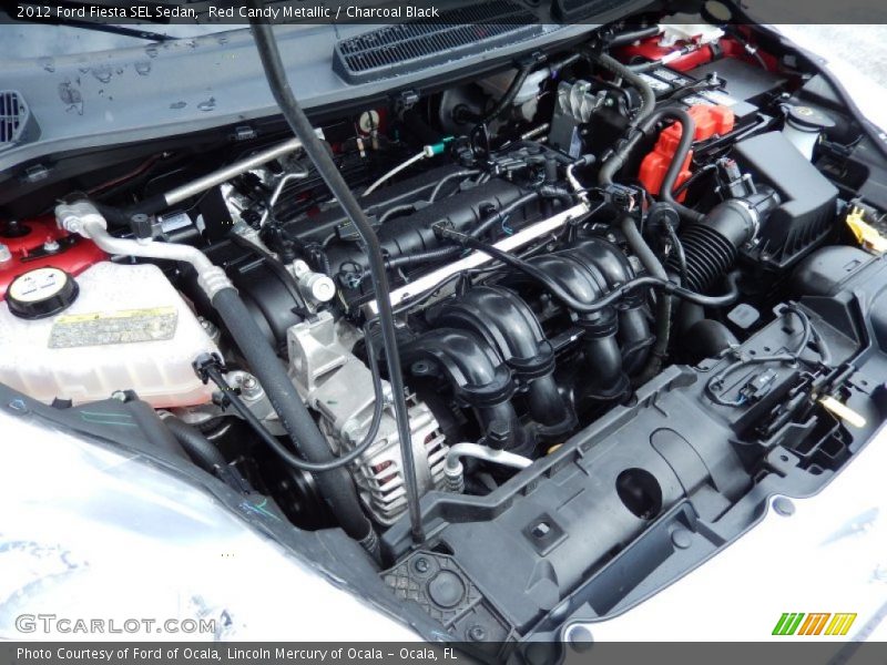 Red Candy Metallic / Charcoal Black 2012 Ford Fiesta SEL Sedan