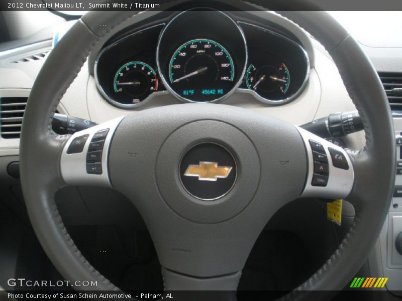 Summit White / Titanium 2012 Chevrolet Malibu LT