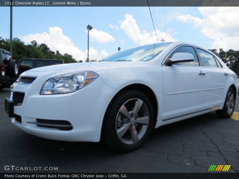 Summit White / Ebony 2012 Chevrolet Malibu LT