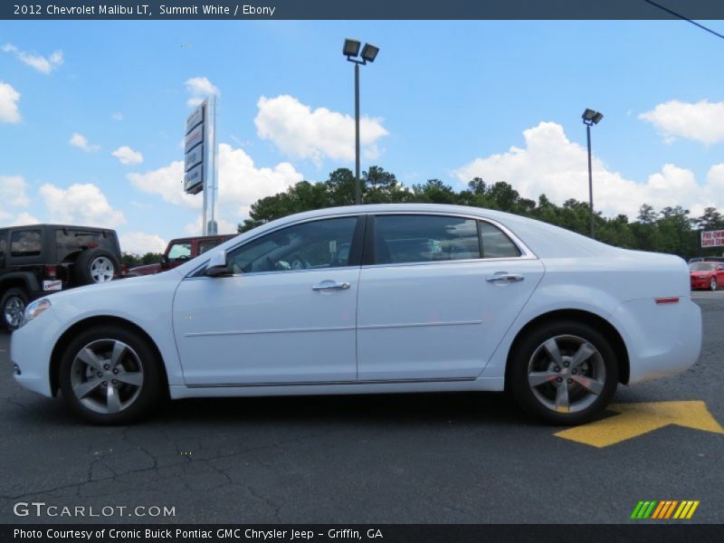 Summit White / Ebony 2012 Chevrolet Malibu LT