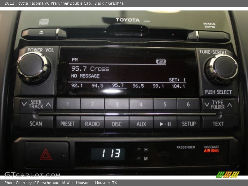 Black / Graphite 2012 Toyota Tacoma V6 Prerunner Double Cab