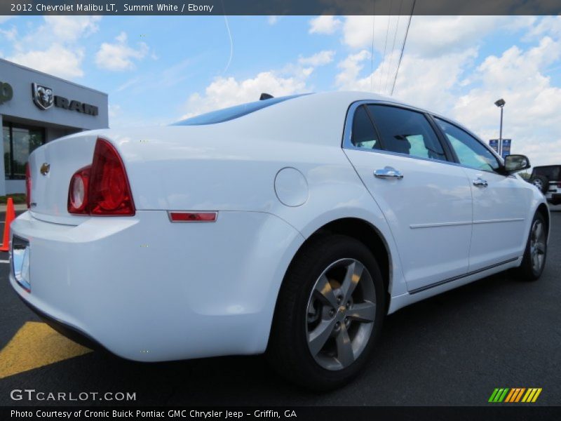 Summit White / Ebony 2012 Chevrolet Malibu LT