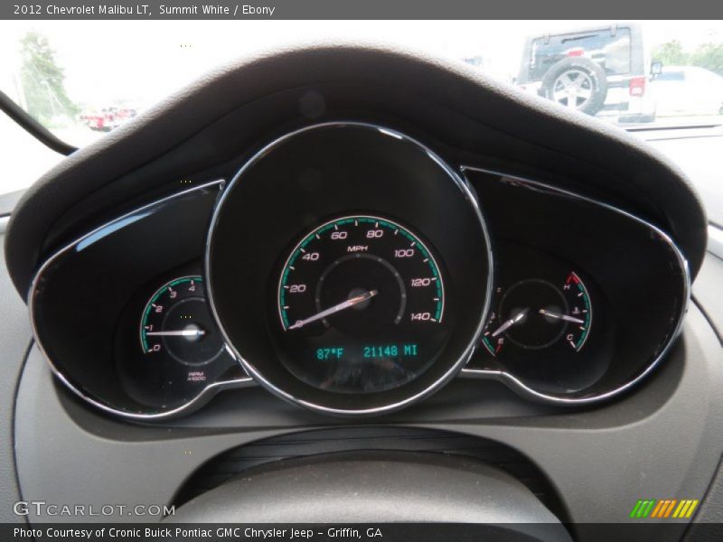 Summit White / Ebony 2012 Chevrolet Malibu LT