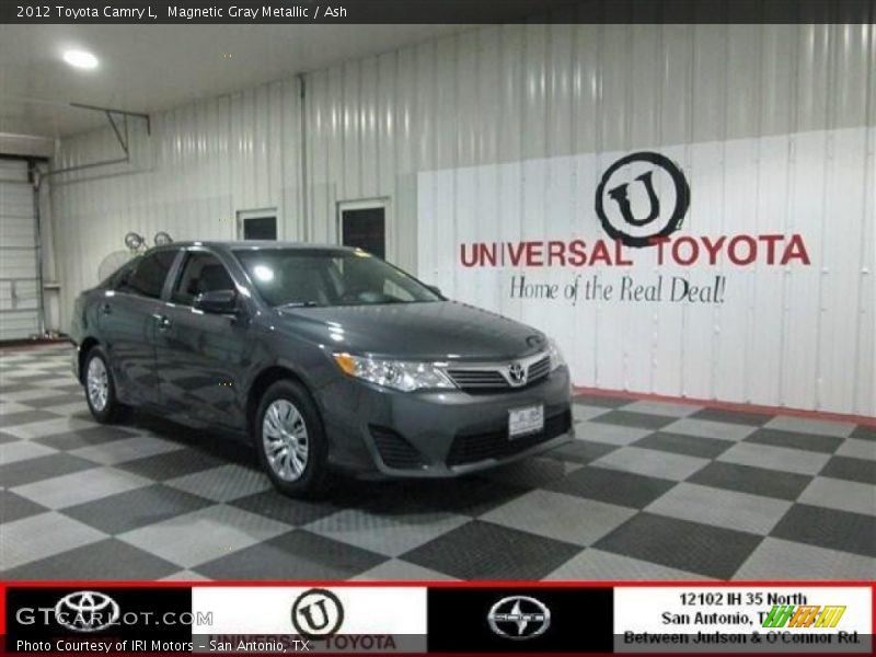 Magnetic Gray Metallic / Ash 2012 Toyota Camry L