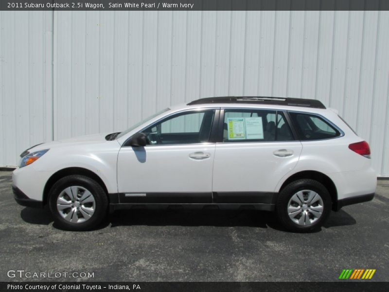 Satin White Pearl / Warm Ivory 2011 Subaru Outback 2.5i Wagon