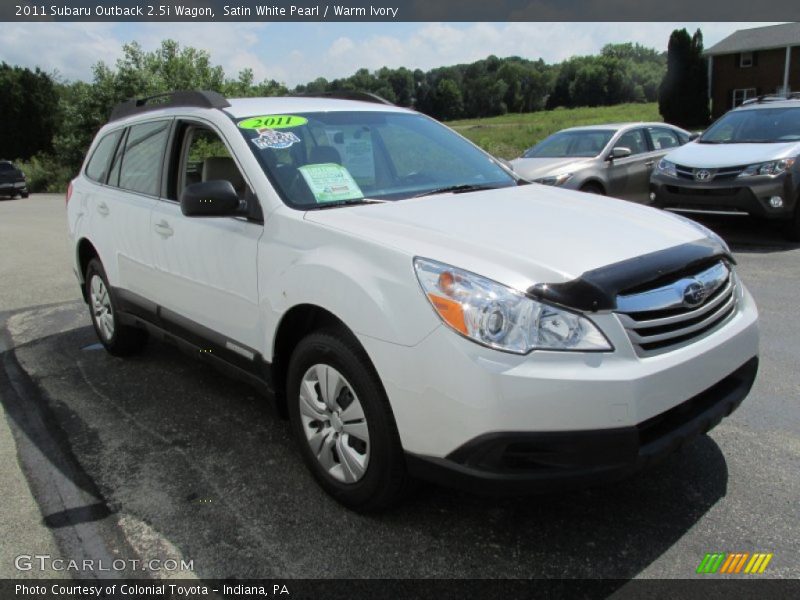 Satin White Pearl / Warm Ivory 2011 Subaru Outback 2.5i Wagon