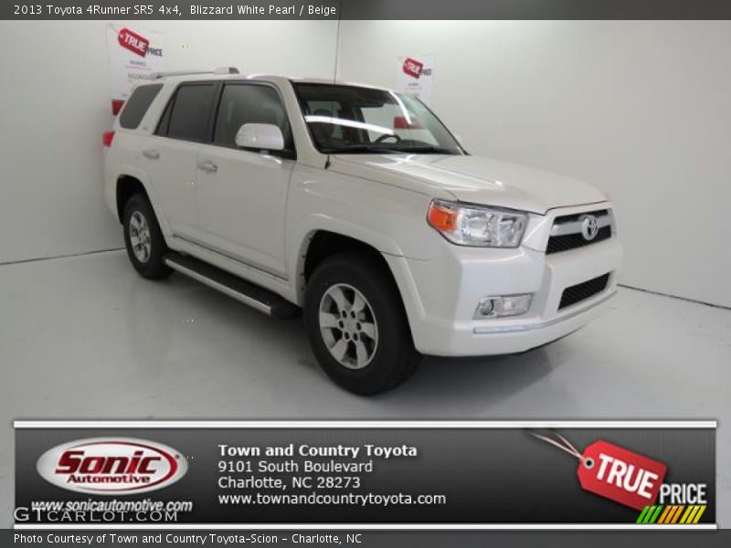 Blizzard White Pearl / Beige 2013 Toyota 4Runner SR5 4x4