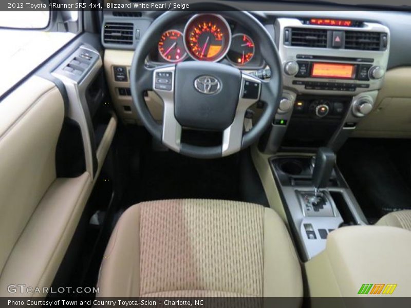 Blizzard White Pearl / Beige 2013 Toyota 4Runner SR5 4x4