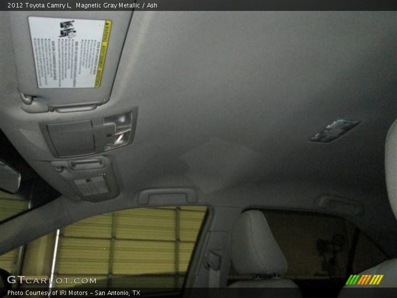 Magnetic Gray Metallic / Ash 2012 Toyota Camry L