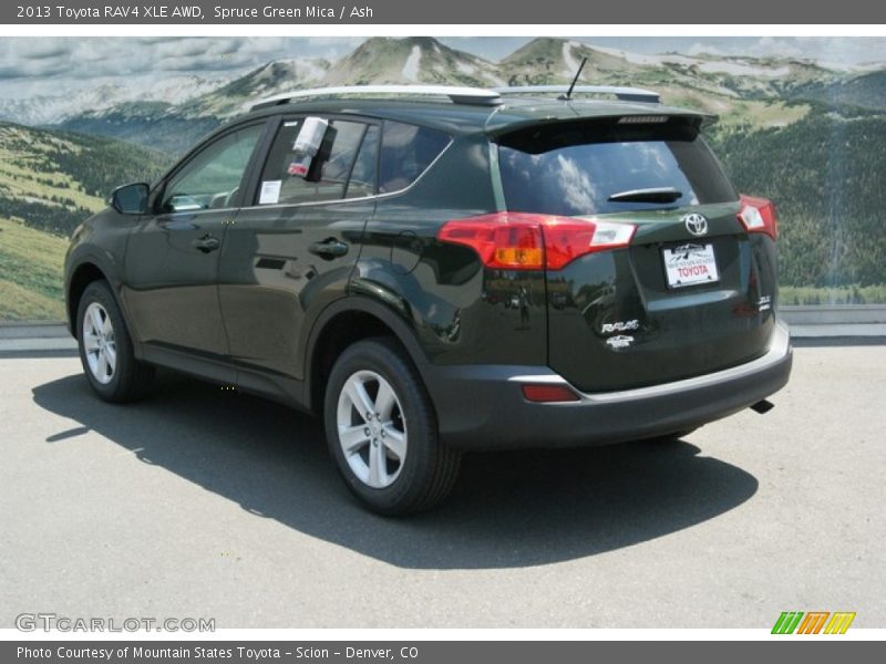 Spruce Green Mica / Ash 2013 Toyota RAV4 XLE AWD