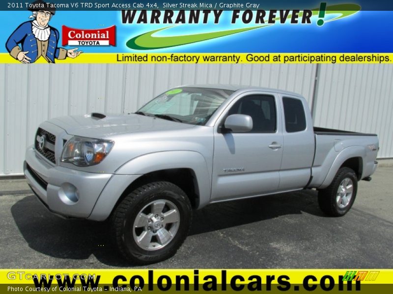 Silver Streak Mica / Graphite Gray 2011 Toyota Tacoma V6 TRD Sport Access Cab 4x4