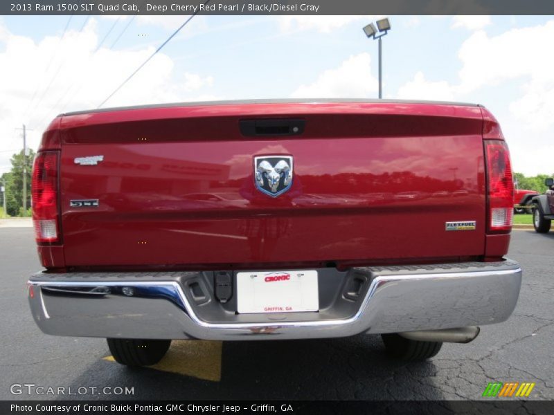 Deep Cherry Red Pearl / Black/Diesel Gray 2013 Ram 1500 SLT Quad Cab