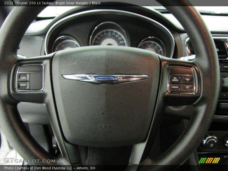 Bright Silver Metallic / Black 2012 Chrysler 200 LX Sedan