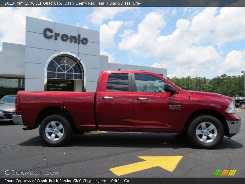 Deep Cherry Red Pearl / Black/Diesel Gray 2013 Ram 1500 SLT Quad Cab