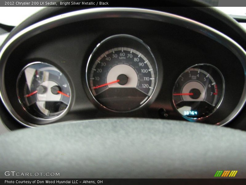 Bright Silver Metallic / Black 2012 Chrysler 200 LX Sedan