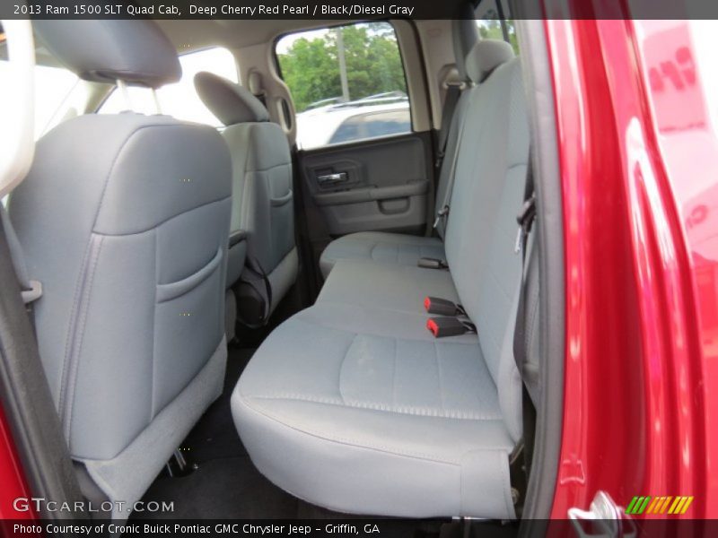 Deep Cherry Red Pearl / Black/Diesel Gray 2013 Ram 1500 SLT Quad Cab