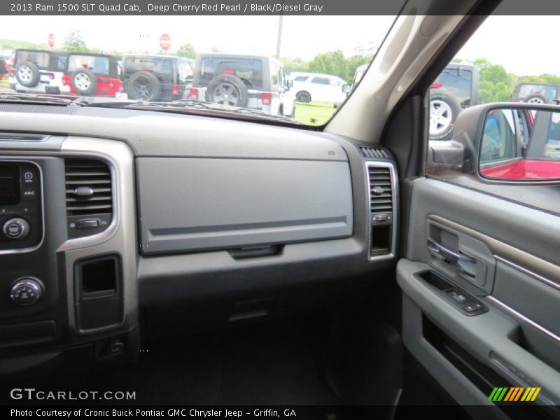 Deep Cherry Red Pearl / Black/Diesel Gray 2013 Ram 1500 SLT Quad Cab