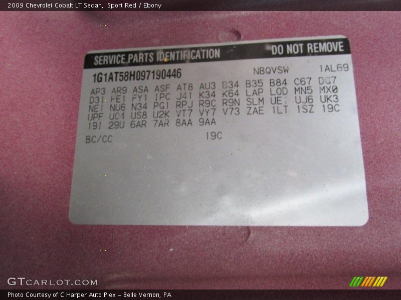Sport Red / Ebony 2009 Chevrolet Cobalt LT Sedan