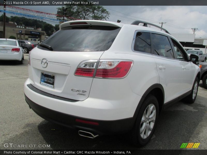 Crystal White Pearl Mica / Sand 2011 Mazda CX-9 Sport AWD