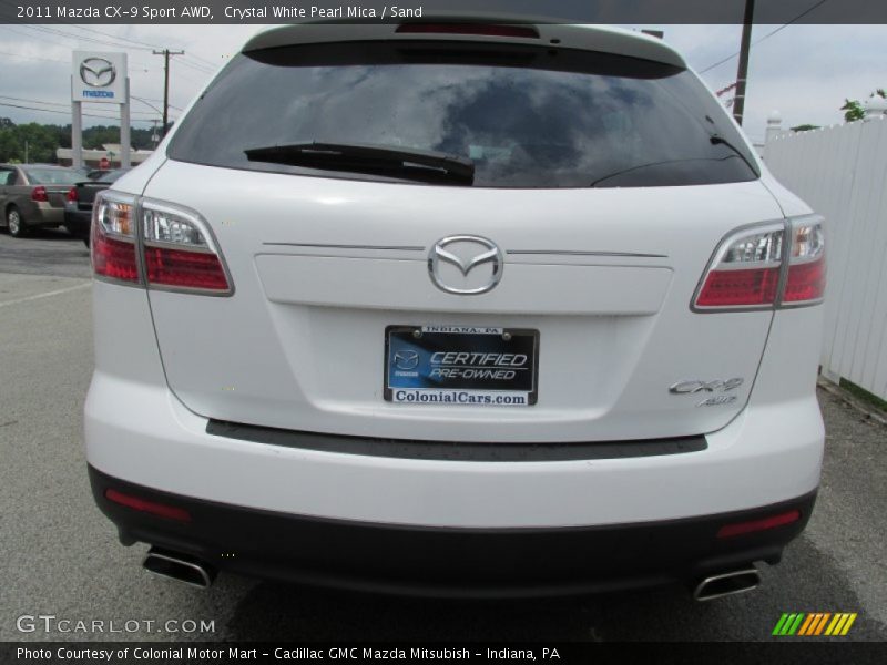 Crystal White Pearl Mica / Sand 2011 Mazda CX-9 Sport AWD