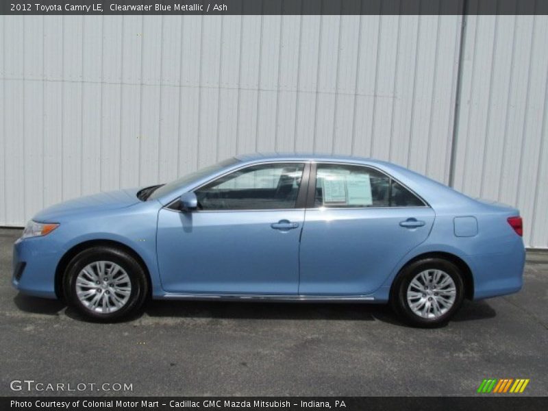 Clearwater Blue Metallic / Ash 2012 Toyota Camry LE