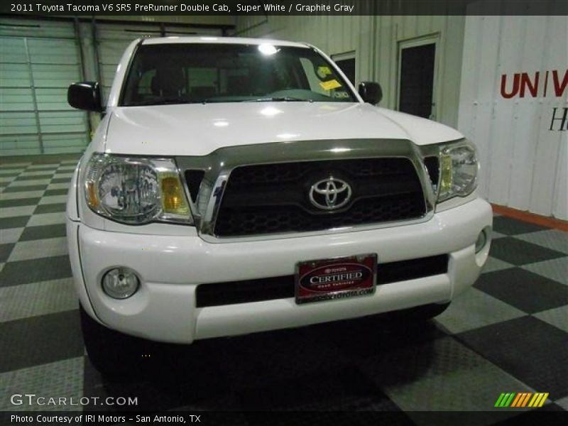 Super White / Graphite Gray 2011 Toyota Tacoma V6 SR5 PreRunner Double Cab