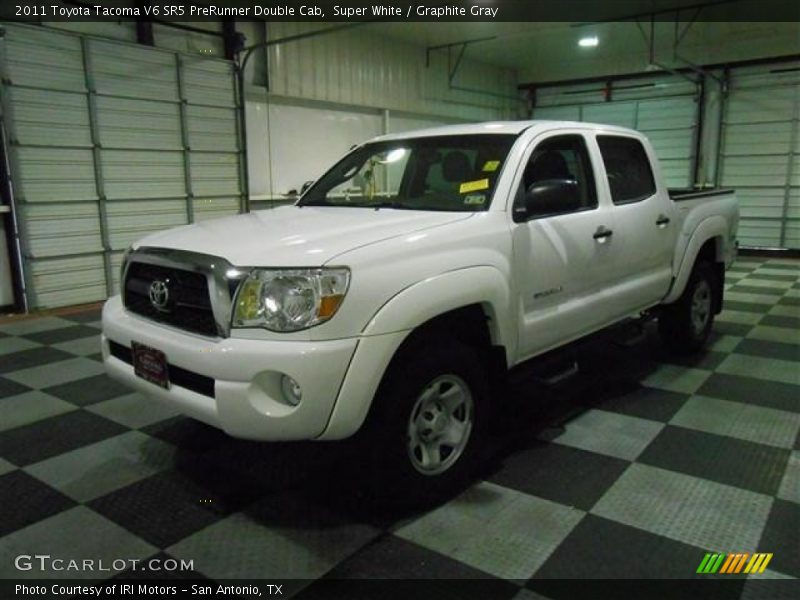 Super White / Graphite Gray 2011 Toyota Tacoma V6 SR5 PreRunner Double Cab