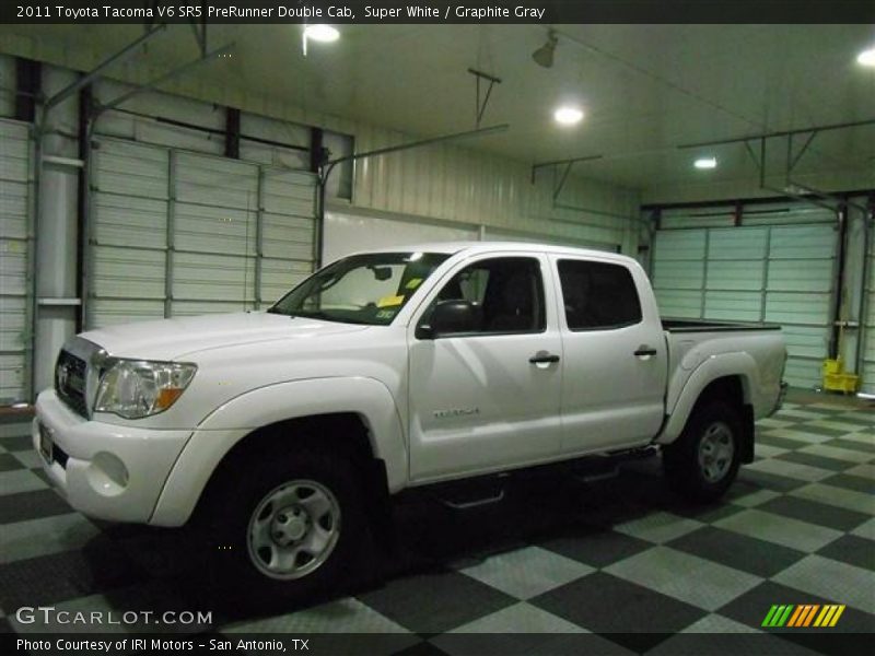 Super White / Graphite Gray 2011 Toyota Tacoma V6 SR5 PreRunner Double Cab