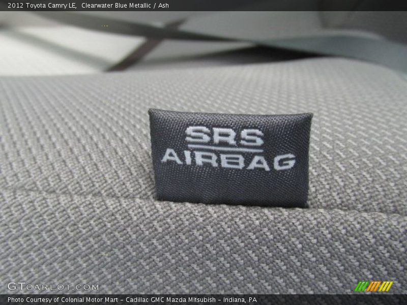 Clearwater Blue Metallic / Ash 2012 Toyota Camry LE