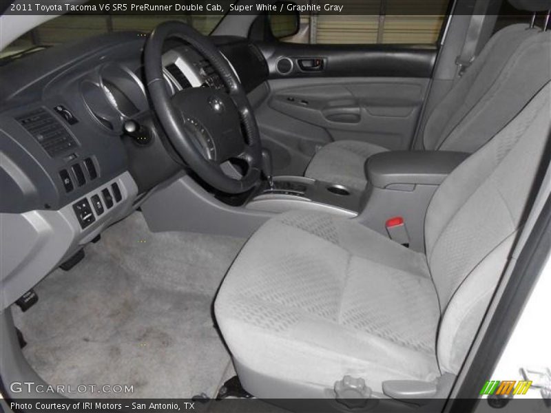 Super White / Graphite Gray 2011 Toyota Tacoma V6 SR5 PreRunner Double Cab