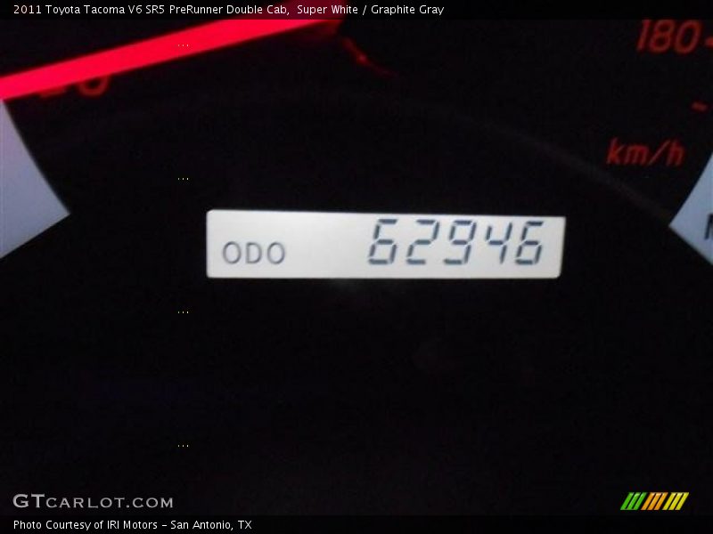Super White / Graphite Gray 2011 Toyota Tacoma V6 SR5 PreRunner Double Cab