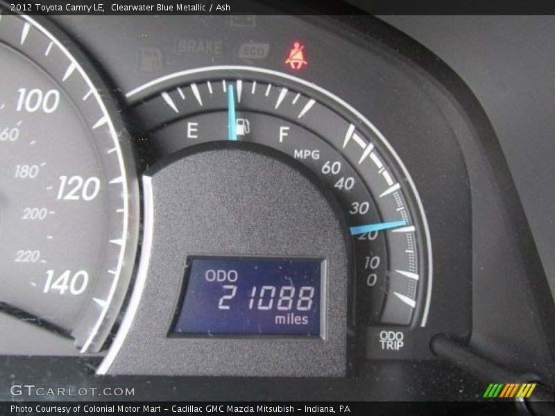 Clearwater Blue Metallic / Ash 2012 Toyota Camry LE