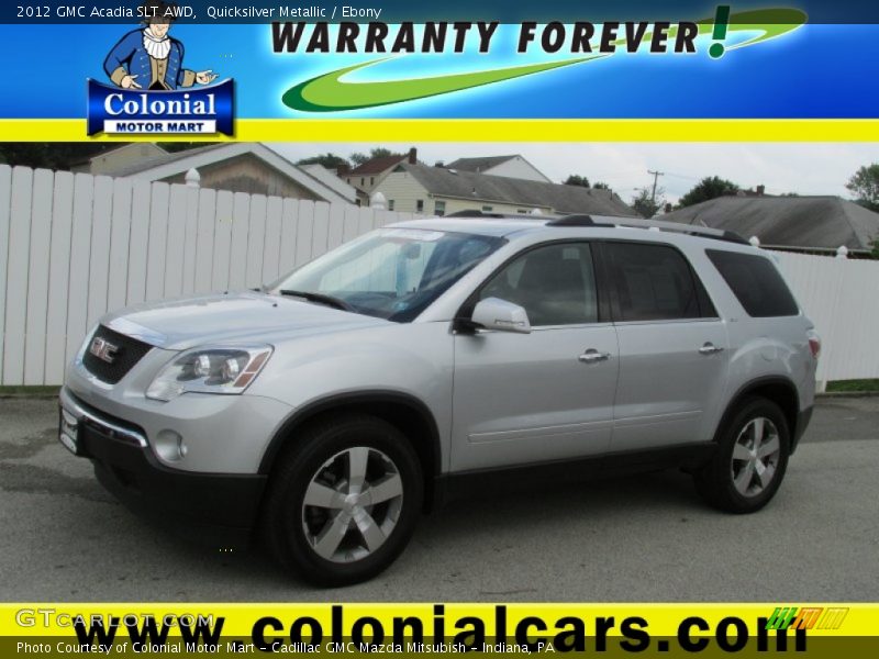 Quicksilver Metallic / Ebony 2012 GMC Acadia SLT AWD