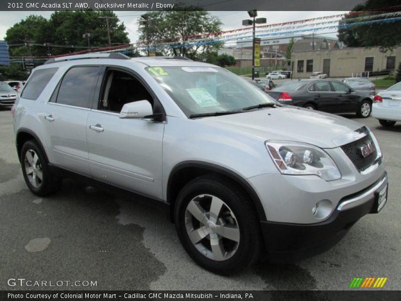 Quicksilver Metallic / Ebony 2012 GMC Acadia SLT AWD