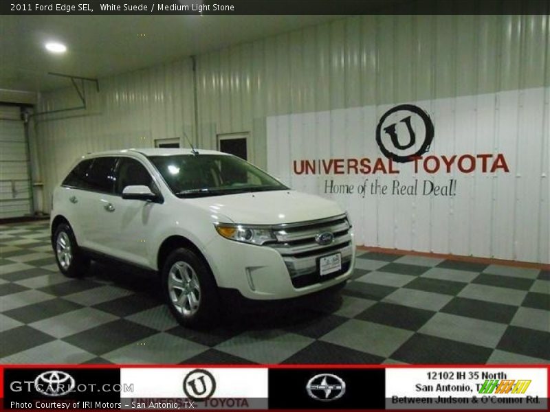 White Suede / Medium Light Stone 2011 Ford Edge SEL