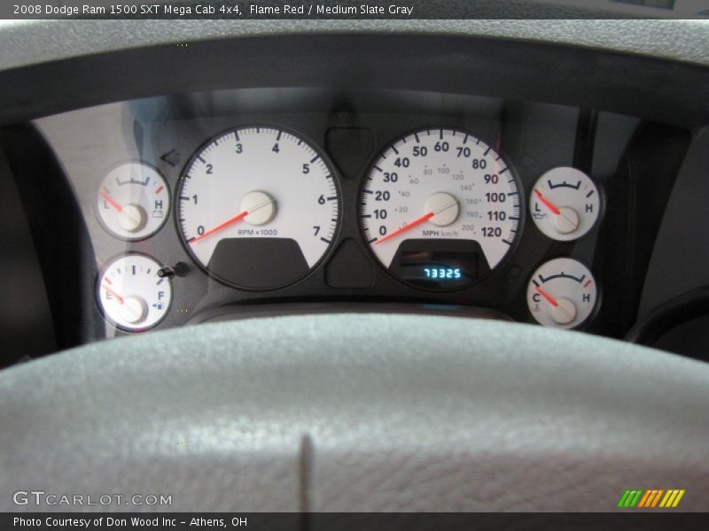 Flame Red / Medium Slate Gray 2008 Dodge Ram 1500 SXT Mega Cab 4x4