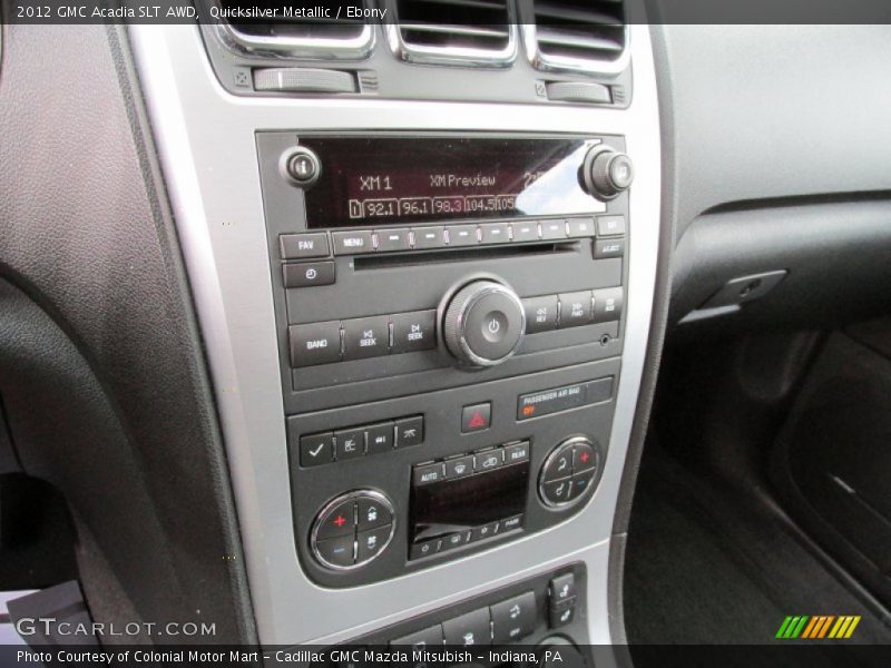Quicksilver Metallic / Ebony 2012 GMC Acadia SLT AWD