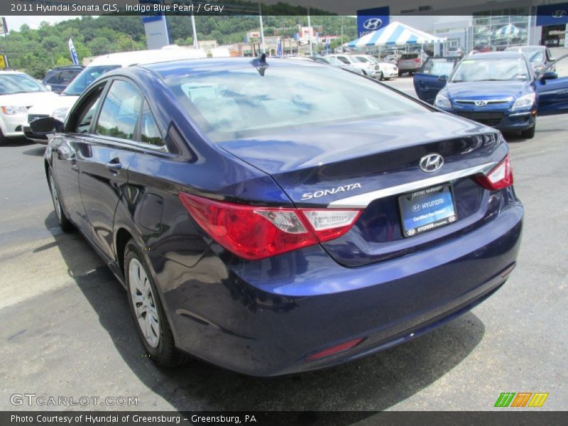 Indigo Blue Pearl / Gray 2011 Hyundai Sonata GLS