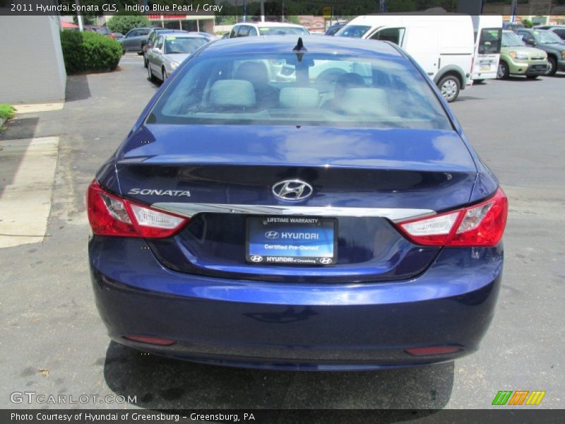 Indigo Blue Pearl / Gray 2011 Hyundai Sonata GLS