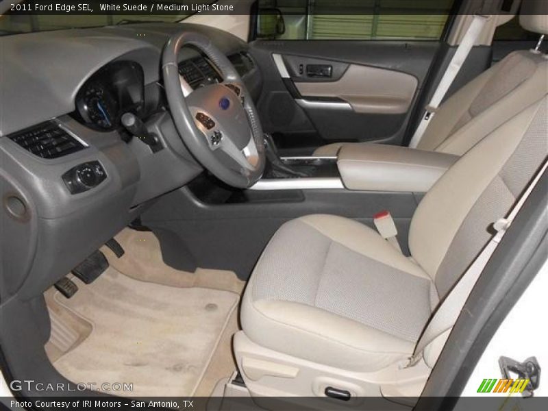 White Suede / Medium Light Stone 2011 Ford Edge SEL